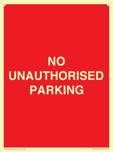 NO UNAUTHORISED PARKING
